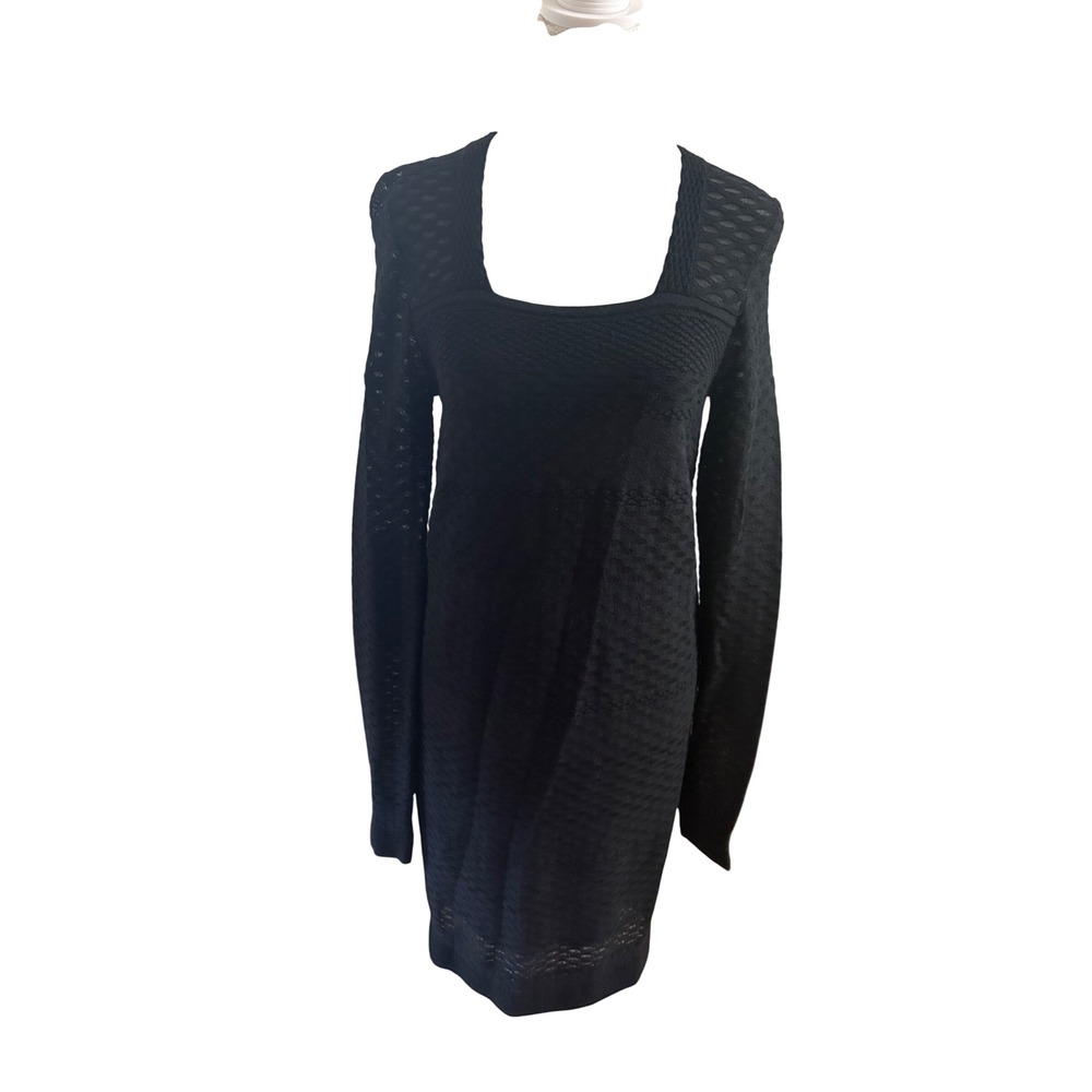 Missoni Black Bodycon Sheer Sleeve Dress Size 40 US 4